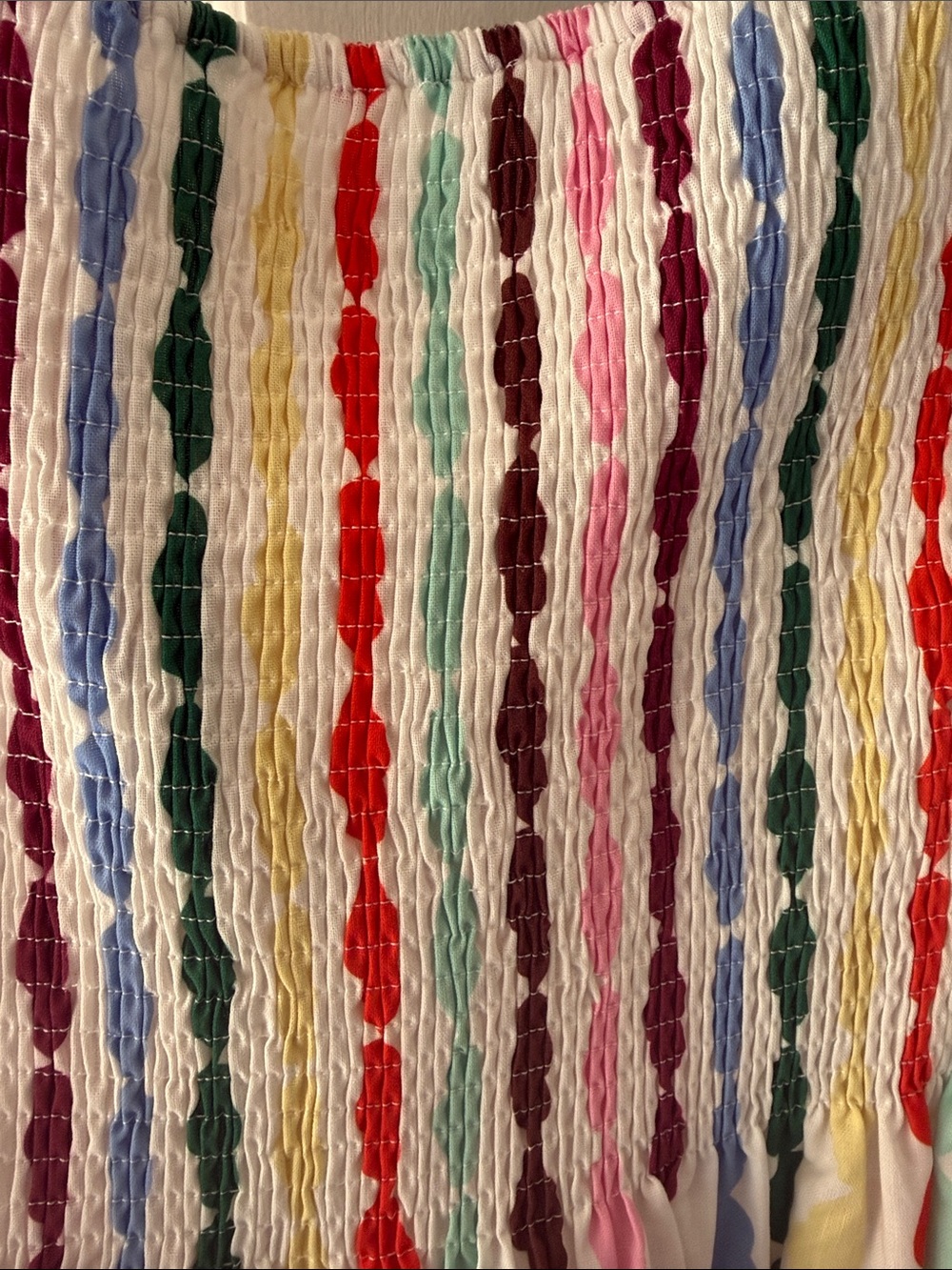 Commense Multicolor Striped Smocked Midi Skirt - Picture 5 of 5